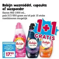 Boon`s Markt Robijn wasmiddel, capsules of waspoeder aanbieding
