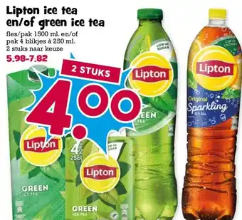 Boon`s Markt Lipton ice tea en/of green ice tea aanbieding
