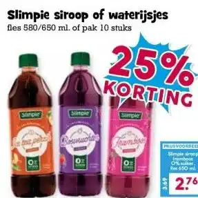 Boon`s Markt Slimpie siroop of waterijsjes aanbieding