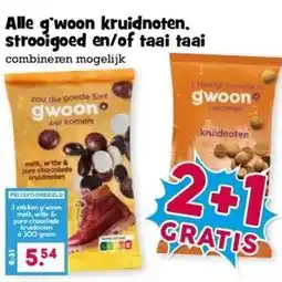 Boon`s Markt Alle q'woon kruidnoten. strooigoed en/of taai taai aanbieding