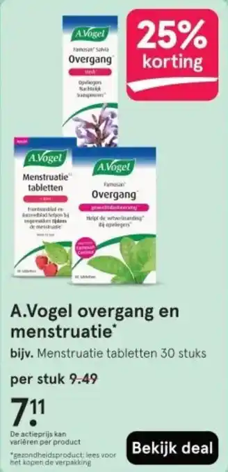 Etos A.Vogel overgang en menstruatie aanbieding