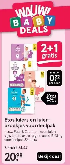 Etos Etos luiers en luier- broekjes voordeelpak aanbieding