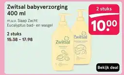 Etos Zwitsal babyverzorging 400 ml aanbieding