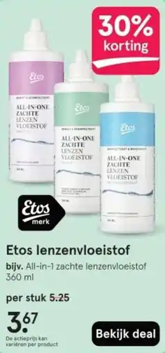 Etos Etos lenzenvloeistof aanbieding