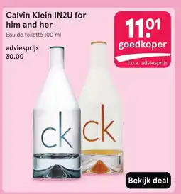 Etos Calvin Klein IN2U for him and her aanbieding
