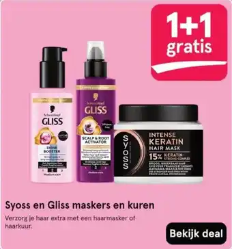 Etos Syoss en Gliss maskers en kuren aanbieding