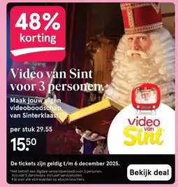 Etos Maak jouw eigen videoboodschap van Sinterklaas! aanbieding