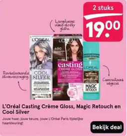Etos L'Oréal Casting Crème Gloss, Magic Retouch en Cool Silver aanbieding