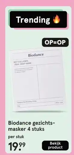 Etos Biodance gezichts- masker 4 stuks aanbieding