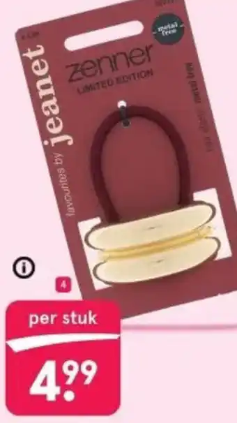 Etos Zenner x Jeanet collectie Haar elastiek gouden detail aanbieding