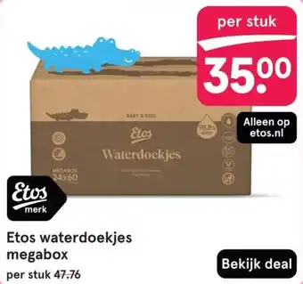 Etos Etos waterdoekjes megabox aanbieding