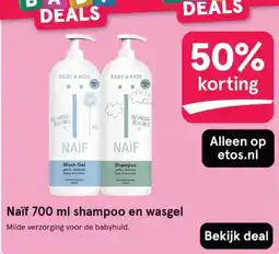 Etos Naïf shampoo en wasgel aanbieding