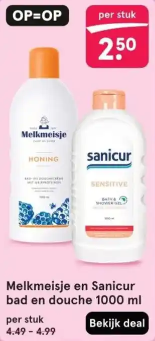 Etos Melkmeisje en Sanicur bad en douche aanbieding