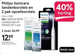 Etos Philips Sonicare tandenborstels en 2 pak opzetborstels aanbieding