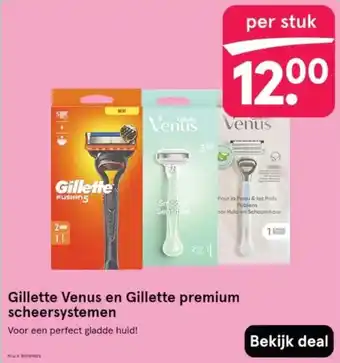 Etos Gillette Venus en Gillette premium scheersystemen aanbieding
