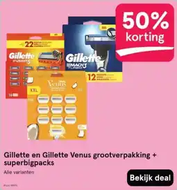Etos Gillette en Gillette Venus grootverpakking + superbigpacks aanbieding