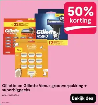 Etos Gillette en Gillette Venus grootverpakking + superbigpacks aanbieding