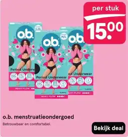 Etos O.b. menstruatieondergoed aanbieding