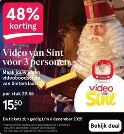 Etos Video van Sint voor 3 personen. aanbieding
