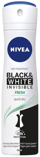 De Online Drogist Nivea Black & White Invisible Fresh Deodorant Spray aanbieding