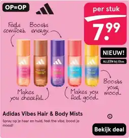 Etos Adidas Vibes Hair & Body Mists aanbieding