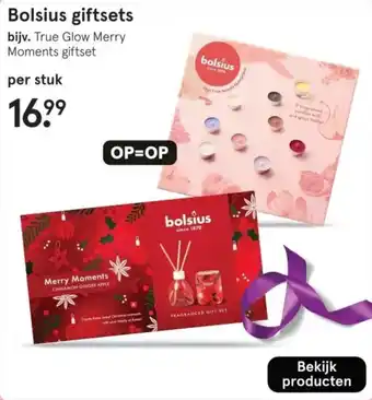 Etos Bolsius giftsets aanbieding