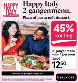 Etos Happy Italy 2-gangenmenu. aanbieding