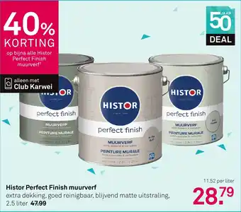 Karwei Histor Perfect Finish muurverf aanbieding