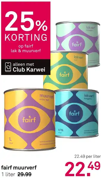 Karwei Fairf muurverf aanbieding