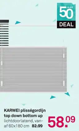 Karwei Karwei plisségordijn top down bottom up aanbieding
