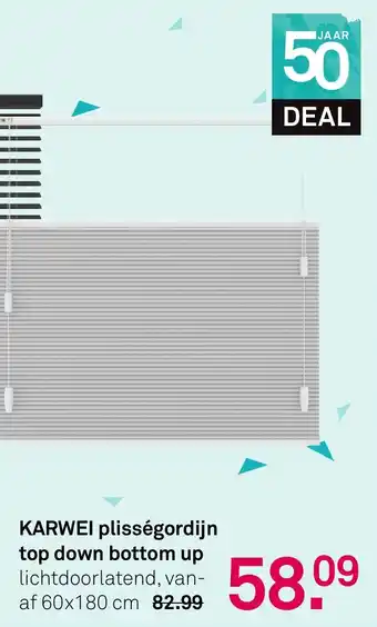 Karwei Karwei plisségordijn top down bottom up aanbieding