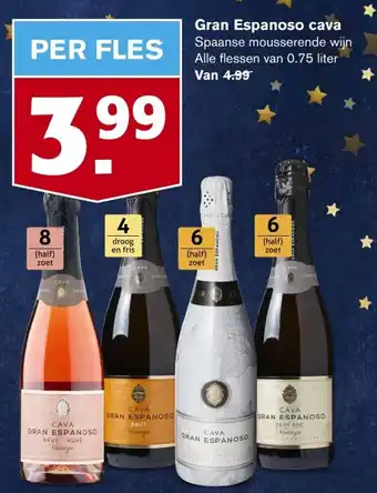 Hoogvliet Gran Espanoso cava aanbieding