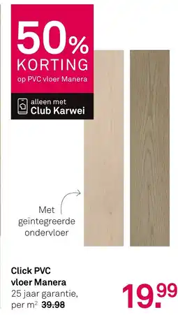 Karwei Click PVC vloer Manera aanbieding