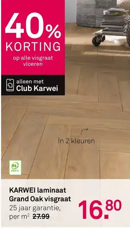 Karwei KARWEI laminaat Grand Oak visgraat aanbieding