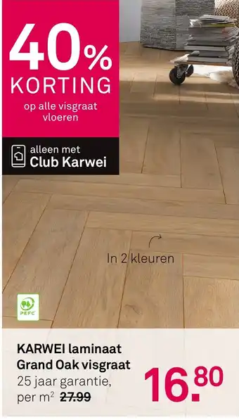 Karwei KARWEI laminaat Grand Oak visgraat aanbieding