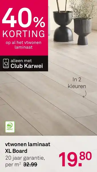 Karwei Vtwonen laminaat XL Board aanbieding