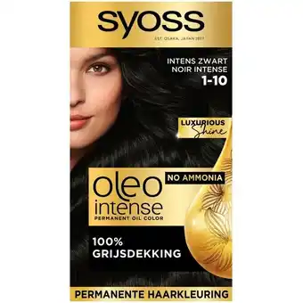 Trekpleister Syoss Oleo Intense 1-10 Intens Zwart Haarkleuring aanbieding