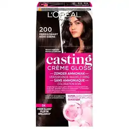 Trekpleister L'Oréal Paris Casting Créme Gloss 200 Intens Zwart Semi-Permanente Haarkleuring aanbieding