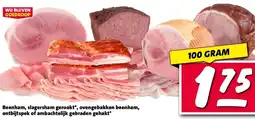 Nettorama Beenham, slagersham gerookt*, ovengebakken beenham, ontbijtspek of ambachtelijk gebraden gehakt aanbieding