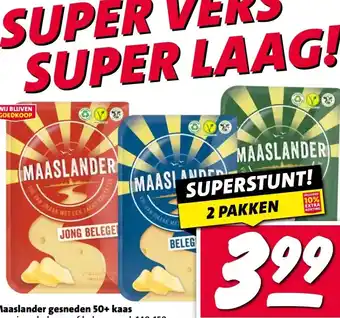 Nettorama Maaslander gesneden 50+ kaas aanbieding