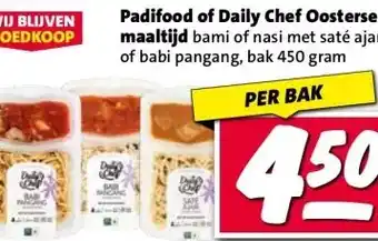 Nettorama Padifood of Daily Chef Oosterse maaltijd aanbieding