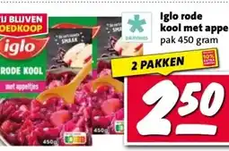 Nettorama Iglo rode kool met appel aanbieding