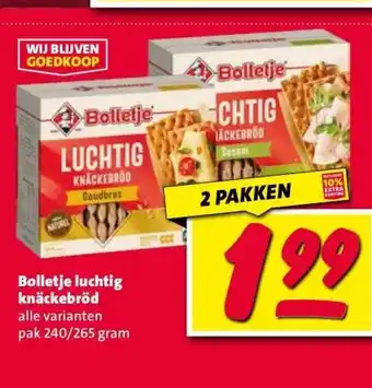 Nettorama Bolletje luchtig knäckebröd aanbieding