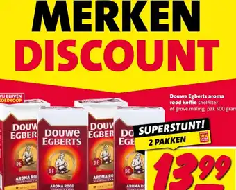 Nettorama Douwe Egberts aroma rood koffie aanbieding