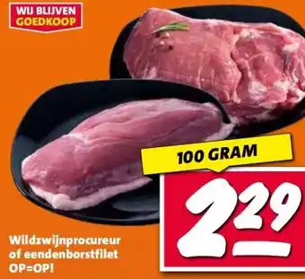 Nettorama Wildzwijnprocureur of eendenborstfilet aanbieding