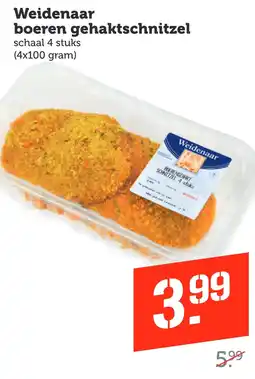 Coop Weidenaar boeren gehaktschnitzel aanbieding