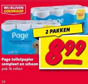 Nettorama Page toiletpapier compleet en schoon aanbieding