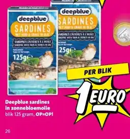 Nettorama Deepblue sardines in zonnebloemolie aanbieding
