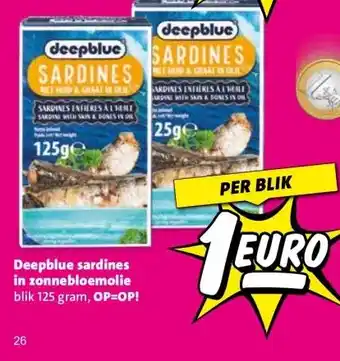 Nettorama Deepblue sardines in zonnebloemolie aanbieding