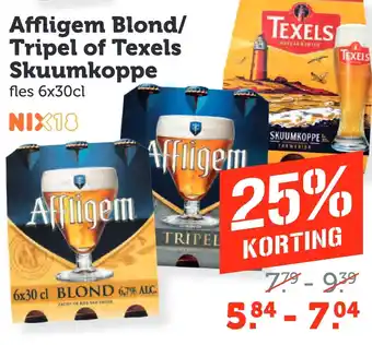 Coop Affligem Blond/ Tripel of Texels Skuumkoppe aanbieding